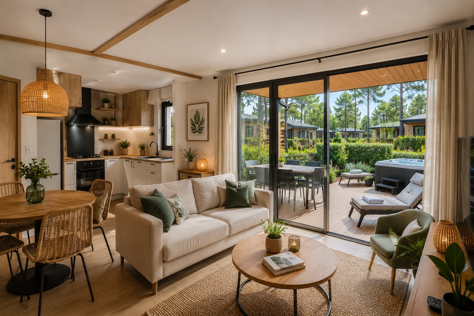 Intérieur lumineux du cottage